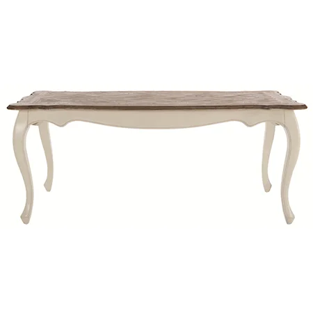 Bella Rectangle Dining Room Table with Decorative Paris Cottage Look